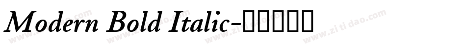 Modern Bold Italic字体转换